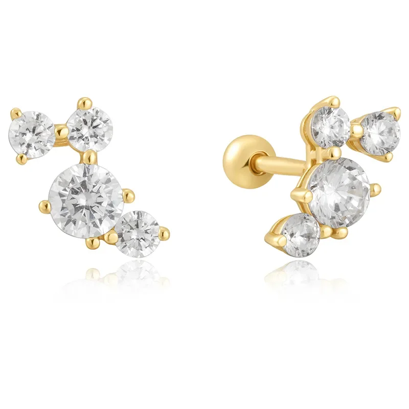 ANIA HAIE PAVE CLIMBER BARBELL EARRINGS E058-01G