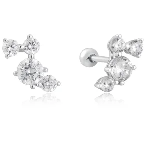 ANIA HAIE PAVE CLIMBER BARBELL EARRINGS E058-01H
