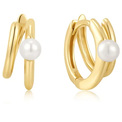 ANIA HAIE PARALLEL DUO FRESHWATER PEARL EARRINGS E058-02G
