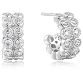 ANIA HAIE DOUBLE ROW CUBIC ZIRCONIA STUD EARRINGS E058-04H