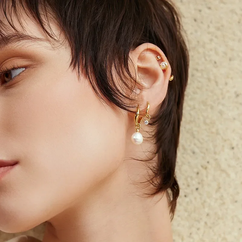 ANIA HAIE FRESHWATER PEARL DROP EARRINGS E058-05G