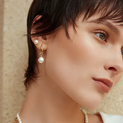 ANIA HAIE FRESHWATER PEARL DROP EARRINGS E058-05G