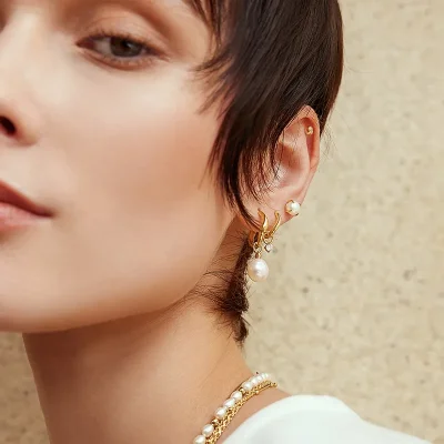 ANIA HAIE FRESHWATER PEARL DROP EARRINGS E058-05G