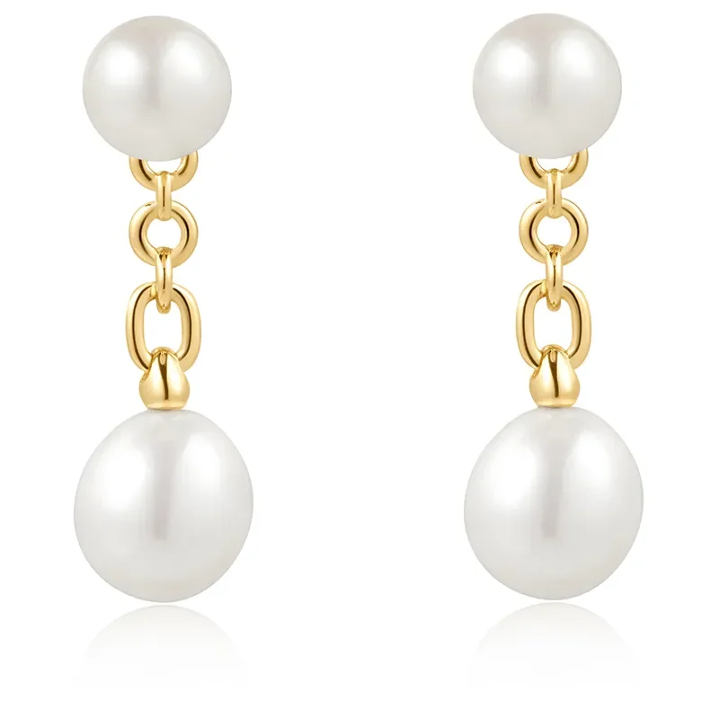 ANIA HAIE FRESHWATER PEARL STUD JACKET EARRINGS E058-06G