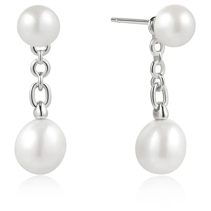 ANIA HAIE FRESHWATER PEARL STUD JACKET EARRINGS E058-06H