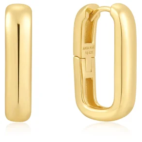 ANIA HAIE GOLD WIDE PAPER CLIP EARRINGS E058-08G