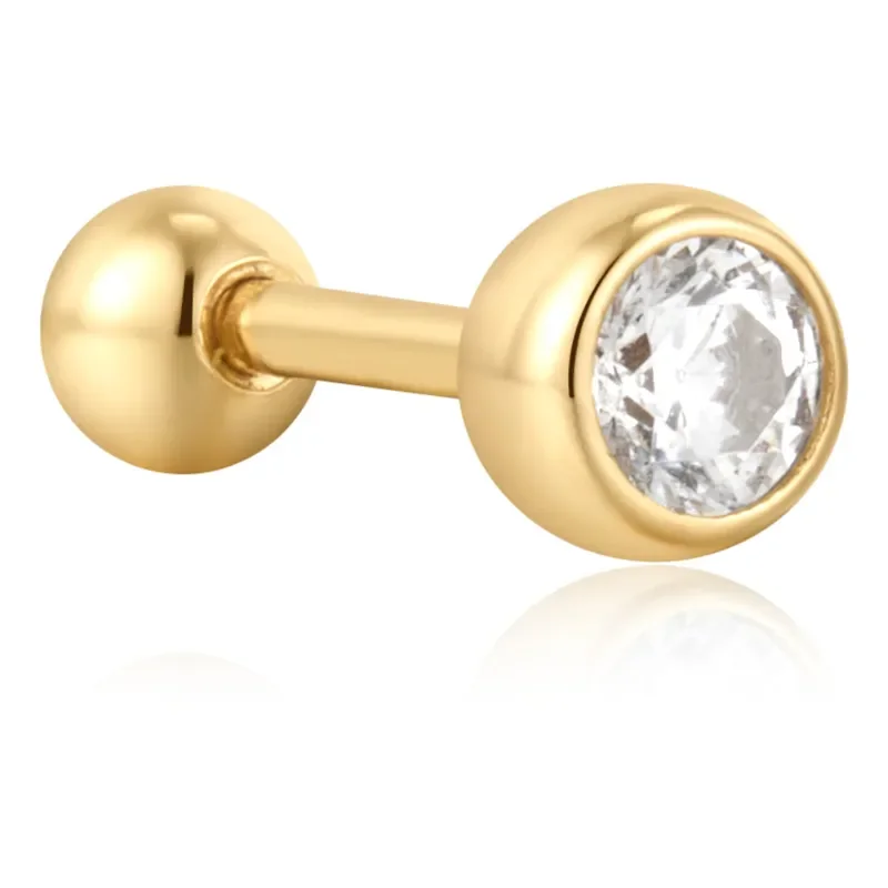 ANIA HAIE SOLITAIRE CUBIC ZIRCONIA BARBELL SINGLE E059-01G