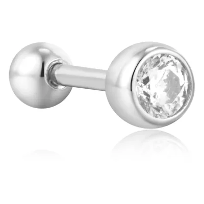 ANIA HAIE SOLITAIRE CUBIC ZIRCONIA BARBELL SINGLE E059-01H