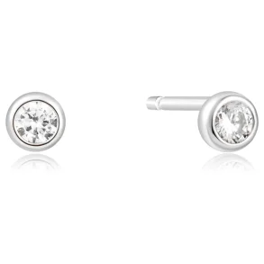 ANIA HAIE SILVER SOLITAIRE CUBIC ZIRCONIA STUD EARRINGS E059-03H
