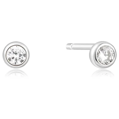 ANIA HAIE SILVER SOLITAIRE CUBIC ZIRCONIA STUD EARRINGS E059-03H