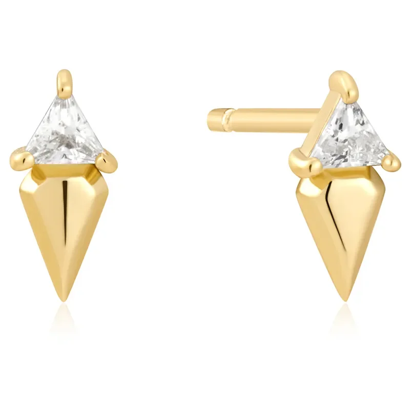 ANIA HAIE TRIANGLE CUBIC ZIRCONIA GEOMETRIC EARRINGS E059-04G