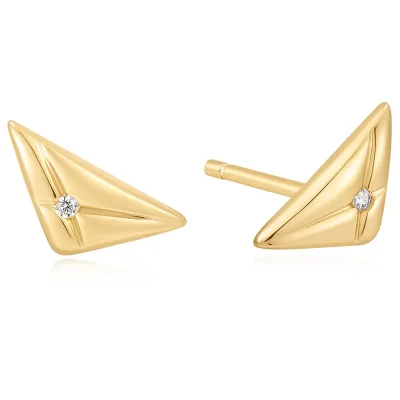 ANIA HAIE GOLD TRIANGLE KISS STUD EARRINGS E059-05G