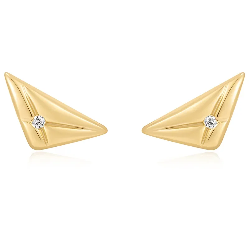 ANIA HAIE GOLD TRIANGLE KISS STUD EARRINGS E059-05G