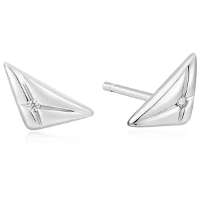 ANIA HAIE SILVER TRIANGLE KISS STUD EARRINGS E059-05H