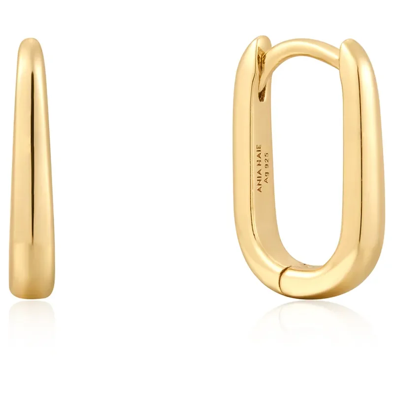 ANIA HAIE GOLD OVAL EARRINGS E059-09G