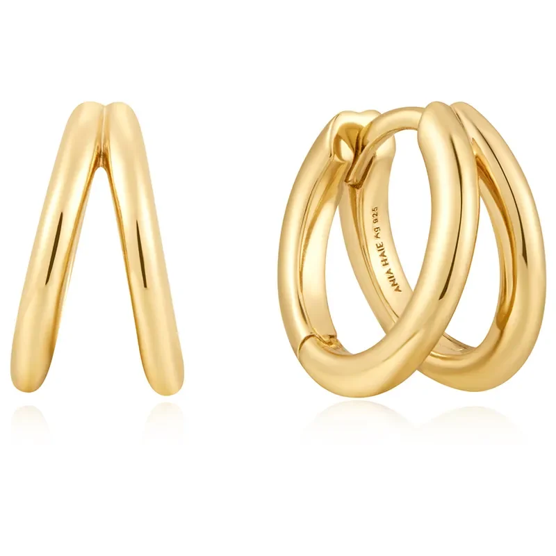 ANIA HAIE GOLD DOUBLE EARRINGS E059-14G