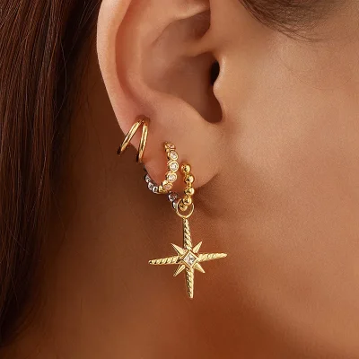 ANIA HAIE GOLD DOUBLE EARRINGS E059-14G