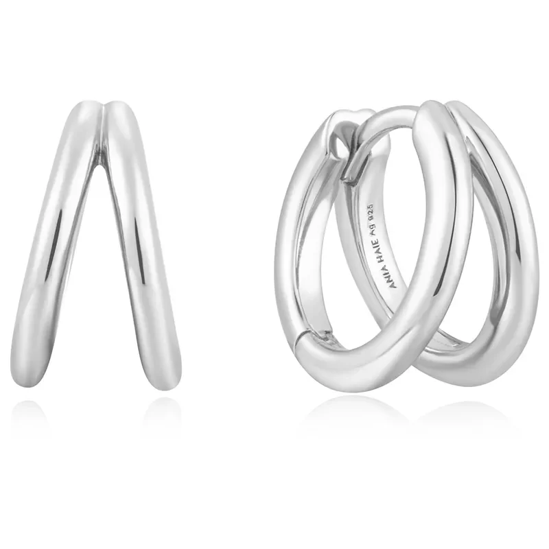 ANIA HAIE SILVER DOUBLE EARRINGS E059-14H