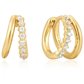 ANIA HAIE GOLD DOUBLE MIXED EARRINGS E059-15G