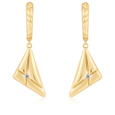 ANIA HAIE GOLD TRIANGLE KISS DROP EARRINGS E059-19G