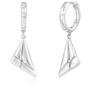 ANIA HAIE SILVER TRIANGLE KISS DROP EARRINGS E059-19H