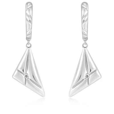 ANIA HAIE SILVER TRIANGLE KISS DROP EARRINGS E059-19H