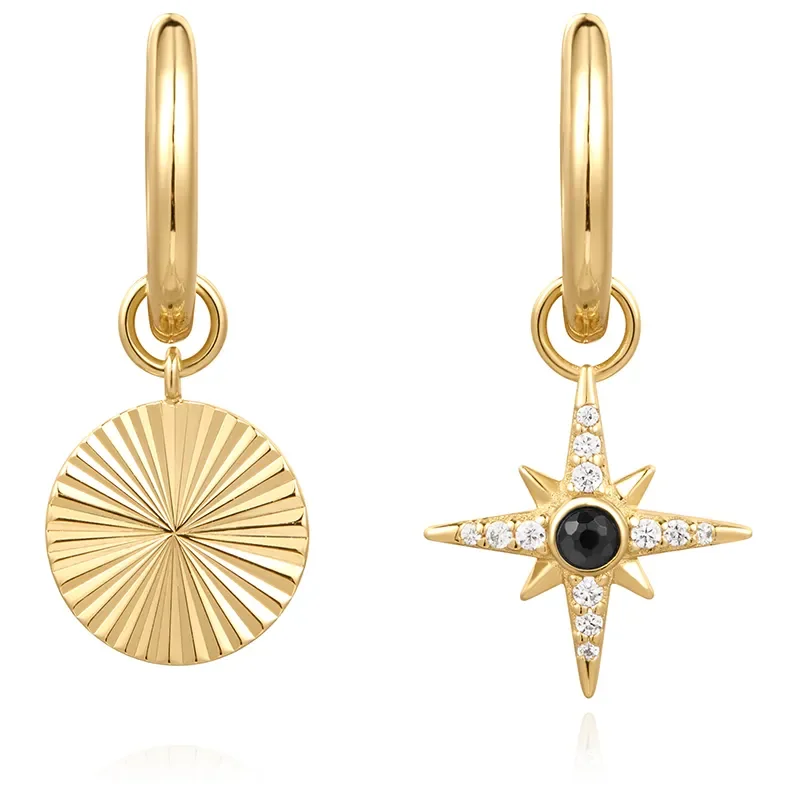 ANIA HAIE GOLD ASTROLABE CHARM EARRINGS E059-20G