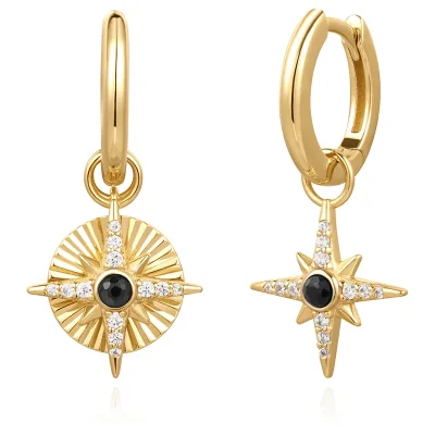 ANIA HAIE GOLD ASTROLABE CHARM EARRINGS E059-20G