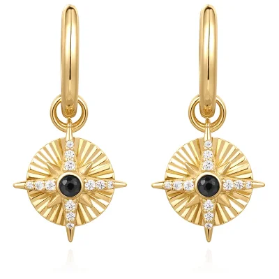 ANIA HAIE GOLD ASTROLABE CHARM EARRINGS E059-20G