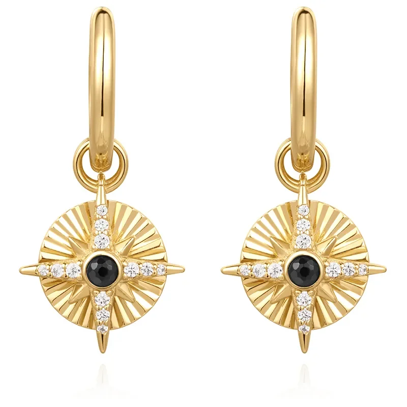 ANIA HAIE GOLD ASTROLABE CHARM EARRINGS E059-20G