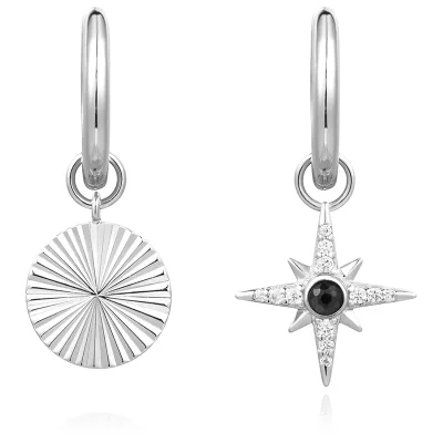 ANIA HAIE SILVER ASTROLABE CHARM EARRINGS E059-20H