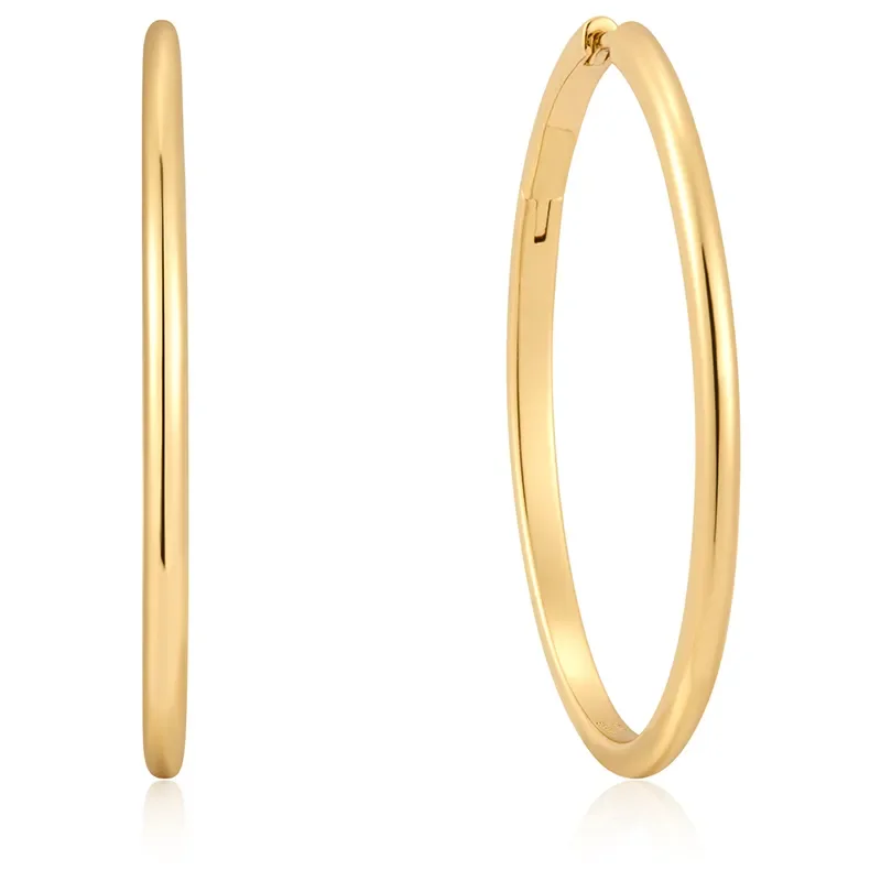 ANIA HAIE GOLD PLAIN OVERSIZED HOOP EARRINGS E059-21G