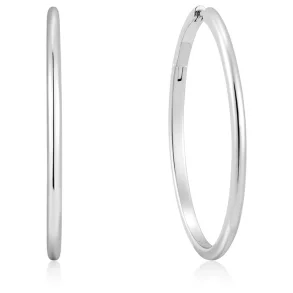 ANIA HAIE SILVER PLAIN OVERSIZED HOOP EARRINGS E059-21H