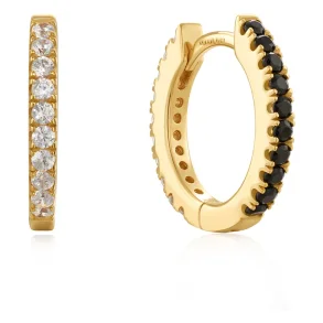 ANIA HAIE BLACK AND WHITE CUBIC ZIRCONIA EARRINGS E060-01G