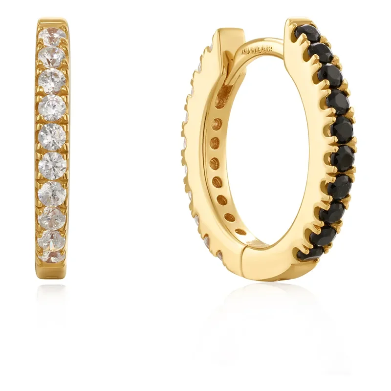 ANIA HAIE BLACK AND WHITE CUBIC ZIRCONIA EARRINGS E060-01G