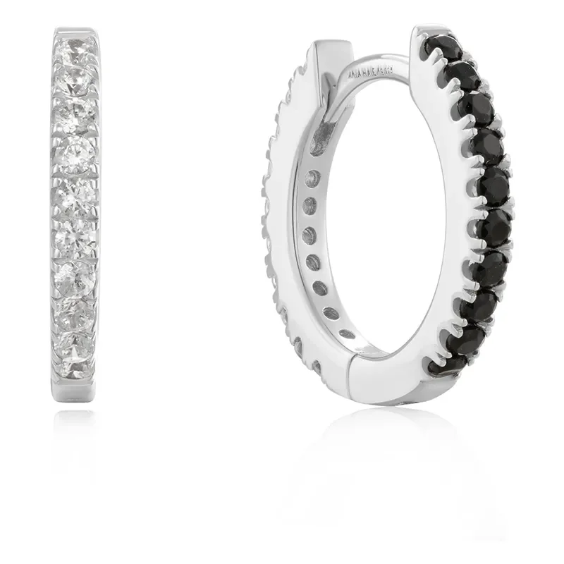 ANIA HAIE BLACK AND WHITE CUBIC ZIRCONIA EARRINGS E060-01H