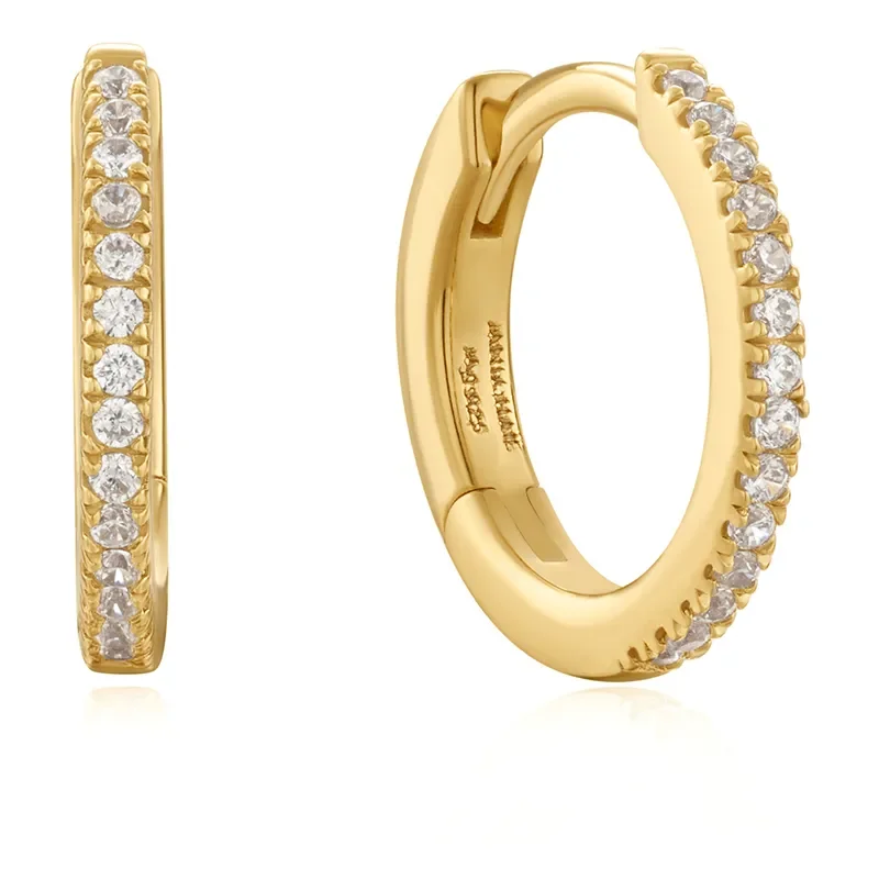 ANIA HAIE CLASSIC PAVE HUGGIE EARRINGS E060-02G