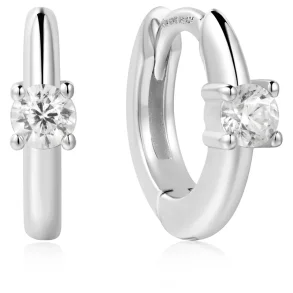 ANIA HAIE SOLITAIRE CUBIC ZIRCONIA MINI HOOP EARRINGS E061-03H