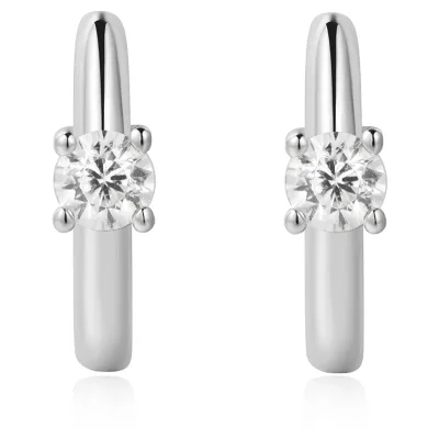 ANIA HAIE SOLITAIRE CUBIC ZIRCONIA MINI HOOP EARRINGS E061-03H