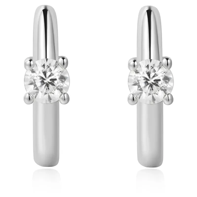 ANIA HAIE SOLITAIRE CUBIC ZIRCONIA MINI HOOP EARRINGS E061-03H