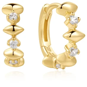 ANIA HAIE GOLD SPARKLE HOOP EARRINGS E061-05G