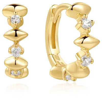 ANIA HAIE GOLD SPARKLE HOOP EARRINGS E061-05G