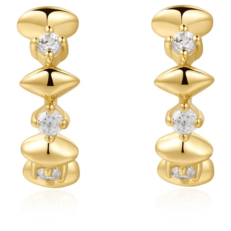 ANIA HAIE GOLD SPARKLE HOOP EARRINGS E061-05G