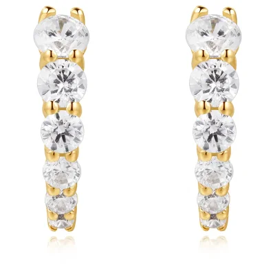 ANIA HAIE GOLD GRADIENT PAVE HOOP EARRINGS E061-06G