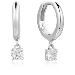 ANIA HAIE SILVER DROP SOLITAIRE HOOP EARRINGS E061-08H