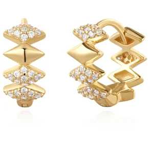 ANIA HAIE GOLD MULTI SPARKLE HOOP EARRINGS E061-09G