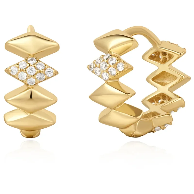 ANIA HAIE GOLD MULTI SPARKLE HOOP EARRINGS E061-09G