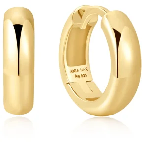 ANIA HAIE GOLD DOME BAND HOOP EARRINGS E061-10G