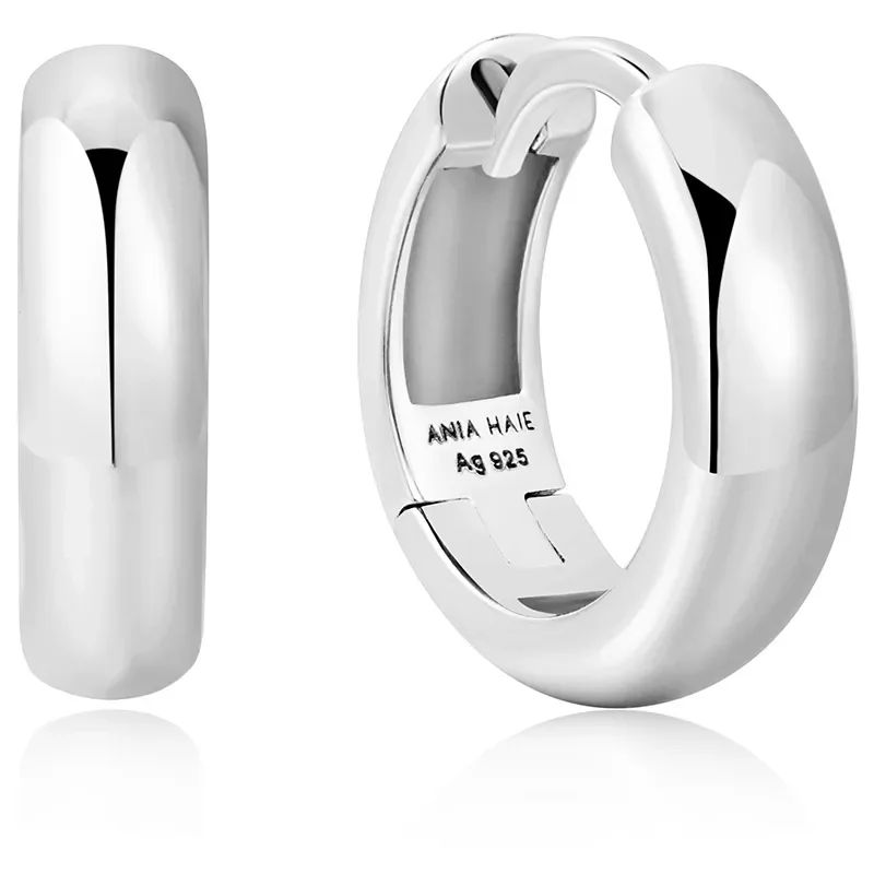 ANIA HAIE SILVER DOME BAND HOOP EARRINGS E061-10H