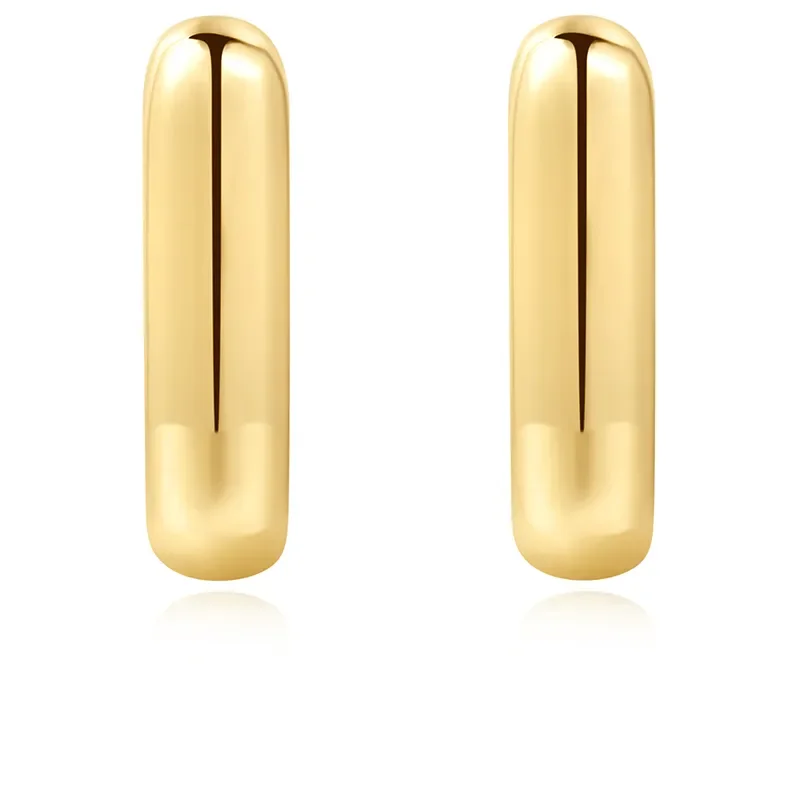 ANIA HAIE GOLD DOME OVAL HOOP EARRINGS E061-11G